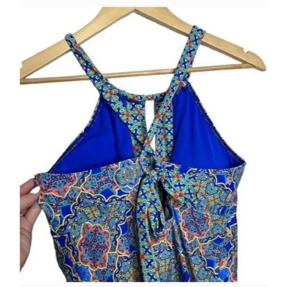 Sunsets Womens Halter Swim Top DD Cup Multicolor Nylon/Spandex - Picture 4 of 7